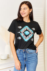 Geometric Graphic Short Sleeve T-Shirt