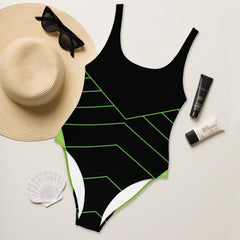 One-Piece Swimsuit With Stunning Geometric Design