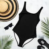 Classic Black One-Piece Swimsuit with Smooth Fabric