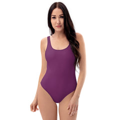 Palatinate Purple One-Piece Swimsuit with Smooth Fabric