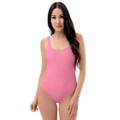 Playful Tickle Me Pink One-Piece Swimsuit with Smooth Fabric