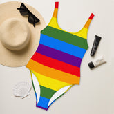 Pride Colors One-Piece Swimsuit - with Scoop Neckline