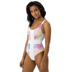 One-Piece Tie-Dye Swimsuit - Vibrant, Comfortable, and Stylish