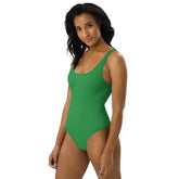 Refreshing Sea Green One-Piece Swimsuit with Smooth Fabric