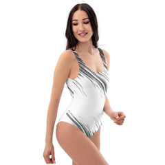 Abstract Design One-Piece Swimsuit - Stylish, Comfortable, and Durable Swimwear