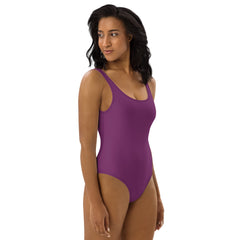 Palatinate Purple One-Piece Swimsuit with Smooth Fabric