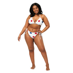 Patriotic Stars Recycled Bikini -With UPF 50+ Protection