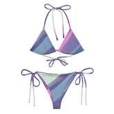 Watercolor Pattern Recycled String Bikini - with UPF 50+ Protection