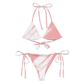 Pink and White Recycled Bikini