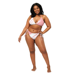 Pink and White Recycled Bikini