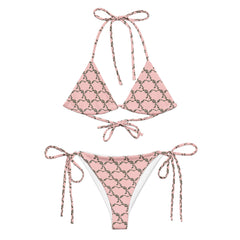 Blooming Pattern Recycled String Bikini: UPF 50+ Protection