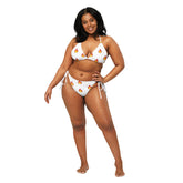 Love Pattern with Flame Recycled String Bikini: UPF 50+ Protection