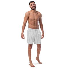 Black Dots Pattern Men’s Recycled Swim Trunks With Pockets