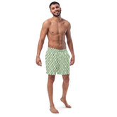 Sketched Lines Pattern Men’s Recycled Swim Trunks With Pockets
