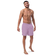 Concave Pentagon Pattern Men’s Recycled Swim Trunks With pockets