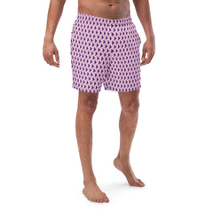Concave Pentagon Pattern Men’s Recycled Swim Trunks With pockets