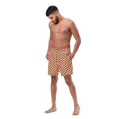 Mandy’s Pink Lightning Pattern Men’s Recycled Swim Trunks With Pockets