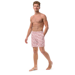 Brushstroke Pattern Men’s Recycled Swim Trunks With Pockets