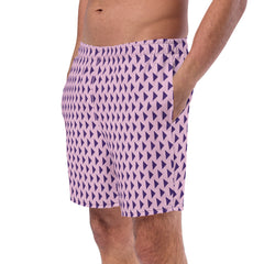 Concave Pentagon Pattern Men’s Recycled Swim Trunks With pockets