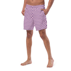 Concave Pentagon Pattern Men’s Recycled Swim Trunks With pockets