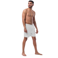 Black Dots Pattern Men’s Recycled Swim Trunks With Pockets