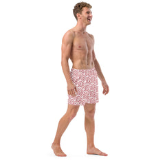Brushstroke Pattern Men’s Recycled Swim Trunks With Pockets