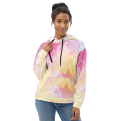 Unisex Tie-Dye Hoodie - Vibrant All-Over Print, Comfortable, and Warm
