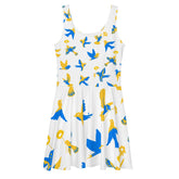 Sleeveless Skater Dress: Dazzle In Nightingales Design
