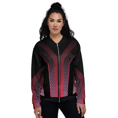Geometric Design Unisex Bomber Jacket - Stylish, Comfortable, and Durable