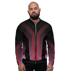 Geometric Design Unisex Bomber Jacket - Stylish, Comfortable, and Durable