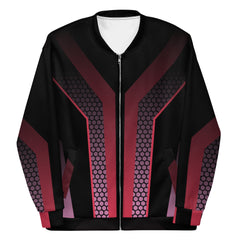 Geometric Design Unisex Bomber Jacket - Stylish, Comfortable, and Durable