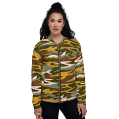Unisex Bomber Jacket Camouflage Pattern- Rugged, Comfortable, and Durable