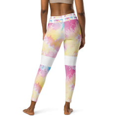 Premium Raised waistband Yoga Leggings With Tie-Dye Pattern