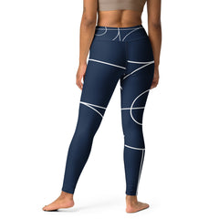 Premium Raised waistband Yoga Leggings With Geometric Pattern