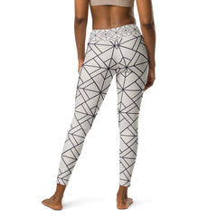 Premium Geometric Pattern Yoga Leggings - Breathable, Stretchable, And Bold