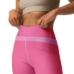 Premium Raised waistband Yoga Leggings In Pink