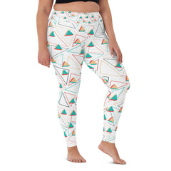 Premium Yoga Leggings With 3D Triangle Pattern