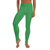 Premium Sea Green Yoga Leggings Raised waistband