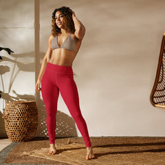Premium Red Yoga Leggings - Flexible & Breathable