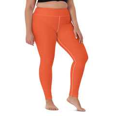 Premium Yoga Leggings - Flexible & Breathable - Dynamic Orange Color