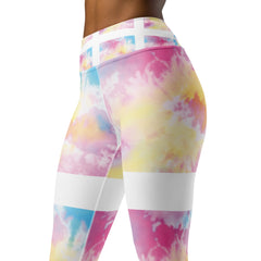 Premium Raised waistband Yoga Leggings With Tie-Dye Pattern