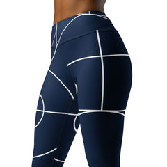 Premium Raised waistband Yoga Leggings With Geometric Pattern