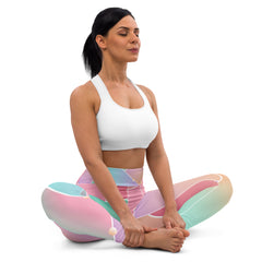 Premium Raised waistband Yoga Leggings With Glass Pattern