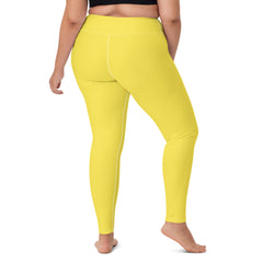 Premium Yoga Leggings - Flexible & Breathable - Vibrant Paris Daisy Color