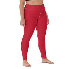 Premium Red Yoga Leggings - Flexible & Breathable