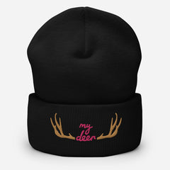 Unisex My Deer Cuffed Beanie: Hypoallergenic Turbo Acrylic