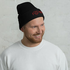 I Love you Embroidered Cuffed Beanie
