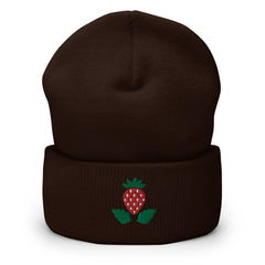 Unisex Strawberry Cuffed Beanie: Hypoallergenic Turbo Acrylic