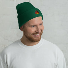 Unisex Flame Cuffed Beanie: Hypoallergenic Turbo Acrylic