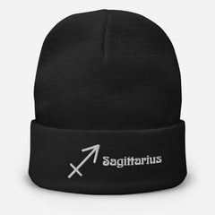 Sagittarius Zodiac Embroidered Beanie - Astrology-Inspired